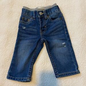 Levi's Blue Straight-Leg Jeans with Distressed Details